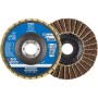 Pferd Vlieswerkzeuge PVL 125 mm, Körnung 100 G, für Schleifmaschinen. Grobe Ausführung, gelbbraun.