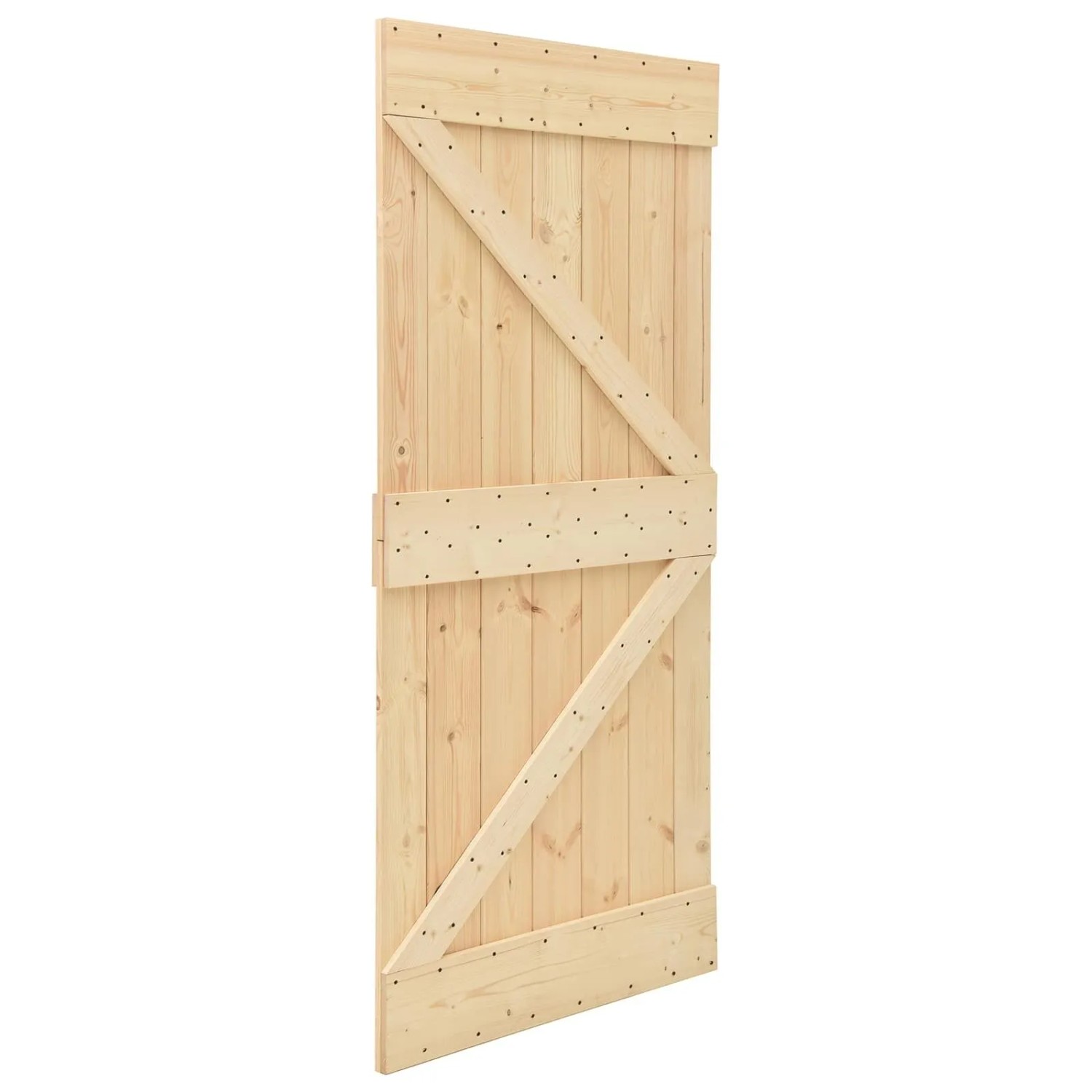 vidaXL Schiebetür NARVIK Natur und Schwarz 100 x 210 cm 213,5 cm 3445214