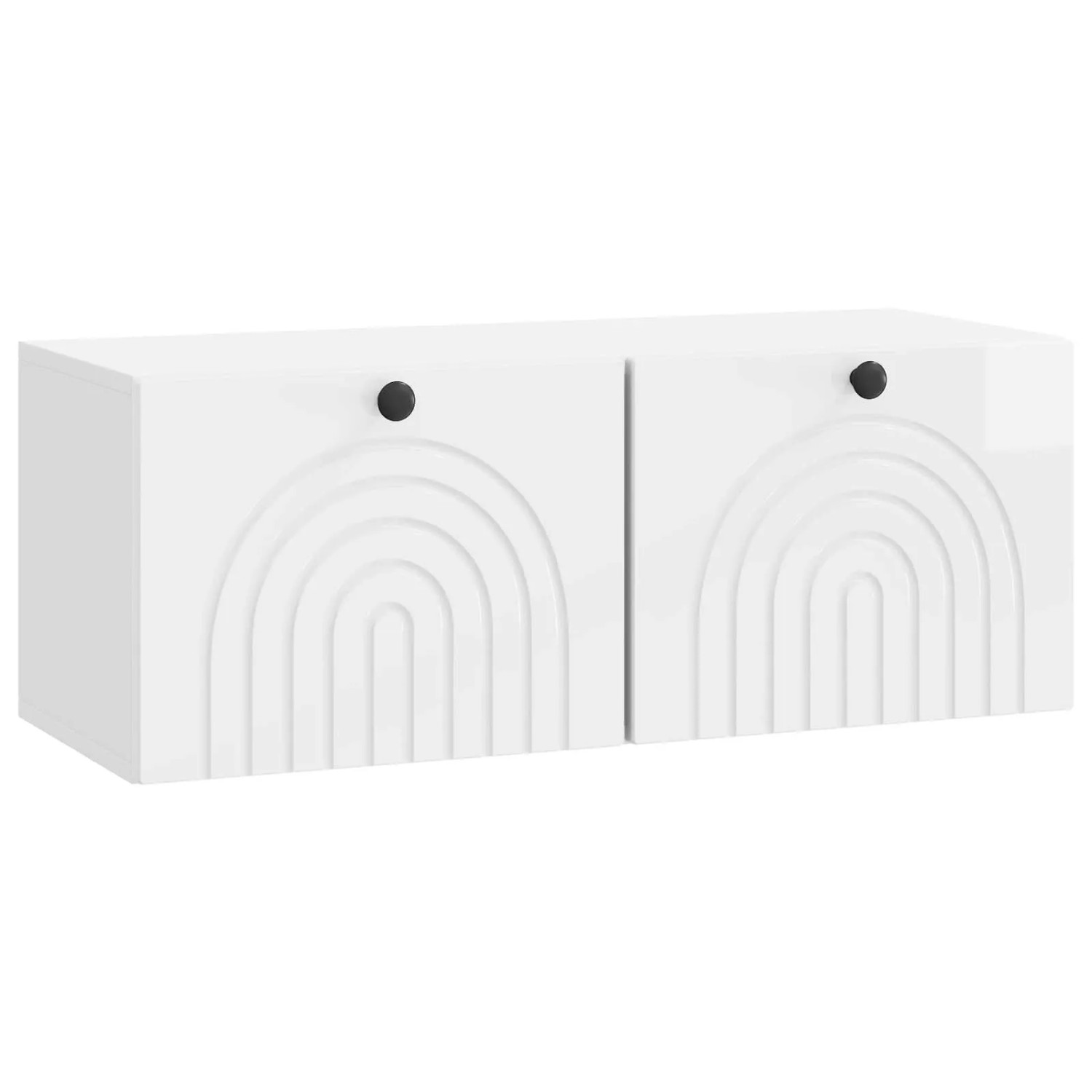 vidaXL Wandmontierter TV-Schrank Hochglanz Weiß 78,5 x 31 x 30 cm 898209