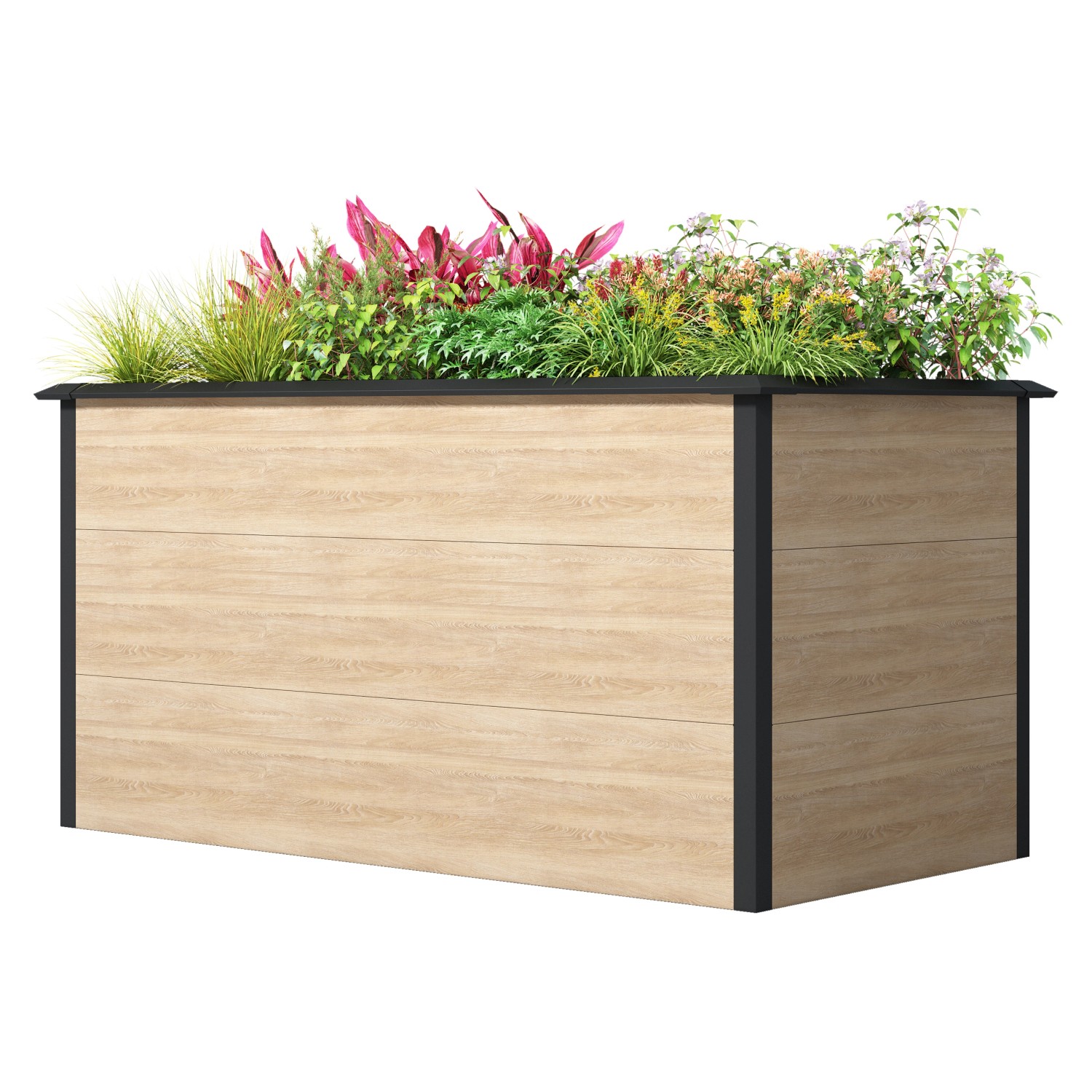 MetallHochbeet mit Schneckenschutz 77 cm x 150 cm x 75 cm Holz kaufen