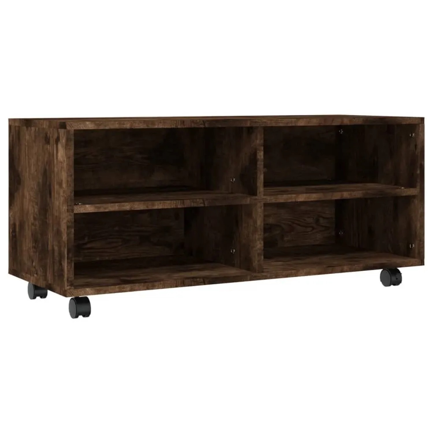 vidaXL TV-Schrank mit Rollen Räuchereiche 90x35x35 cm Holzwerkstoff 815258