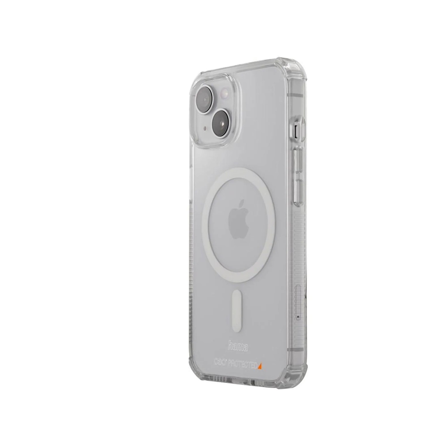 Transparente Hama MagCase Extreme Protect Handyhülle für Apple iPhone 13. Klare Schutzhülle mit MagSafe Ring und Kameraschutz.