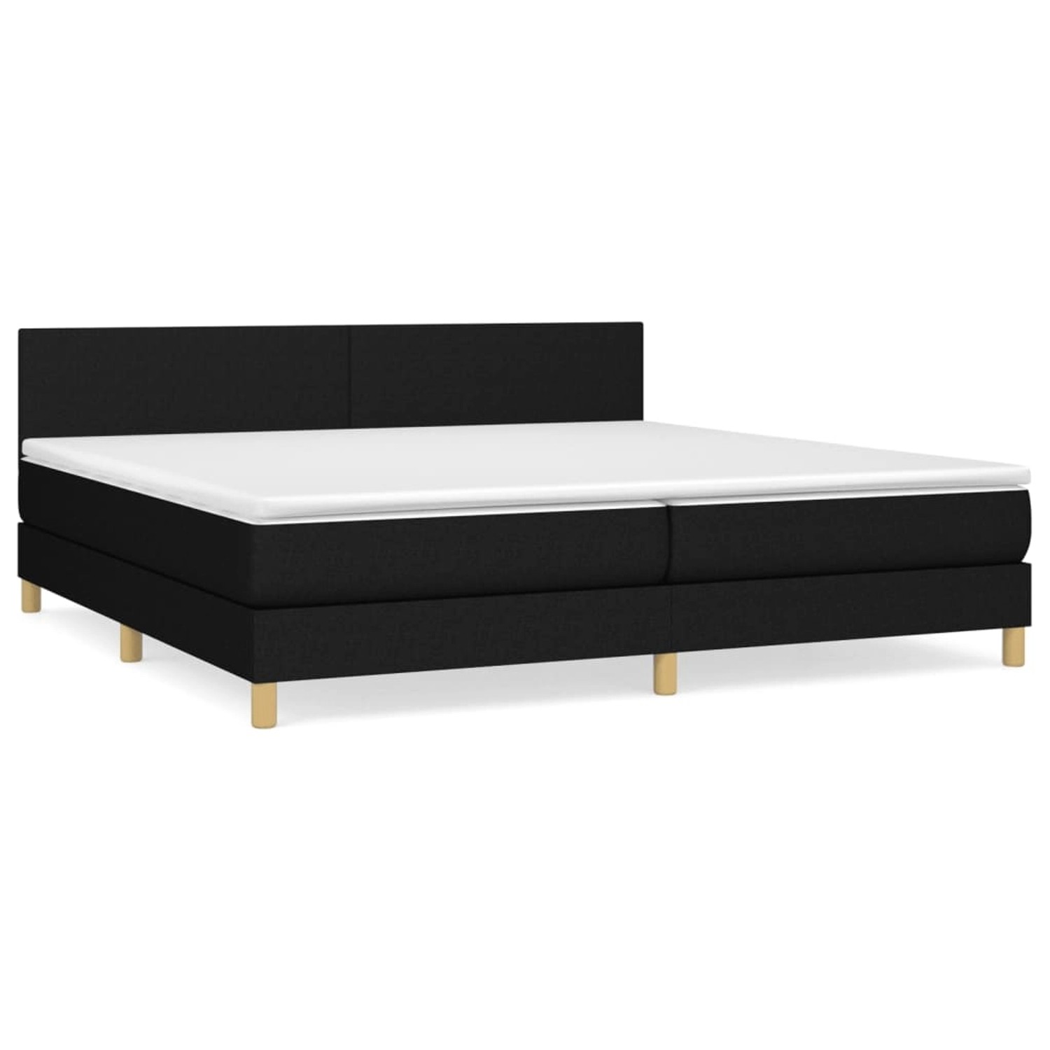 vidaXL Boxspringbett mit Matratze Schwarz 200x200 cm Stoff1373155 günstig online kaufen