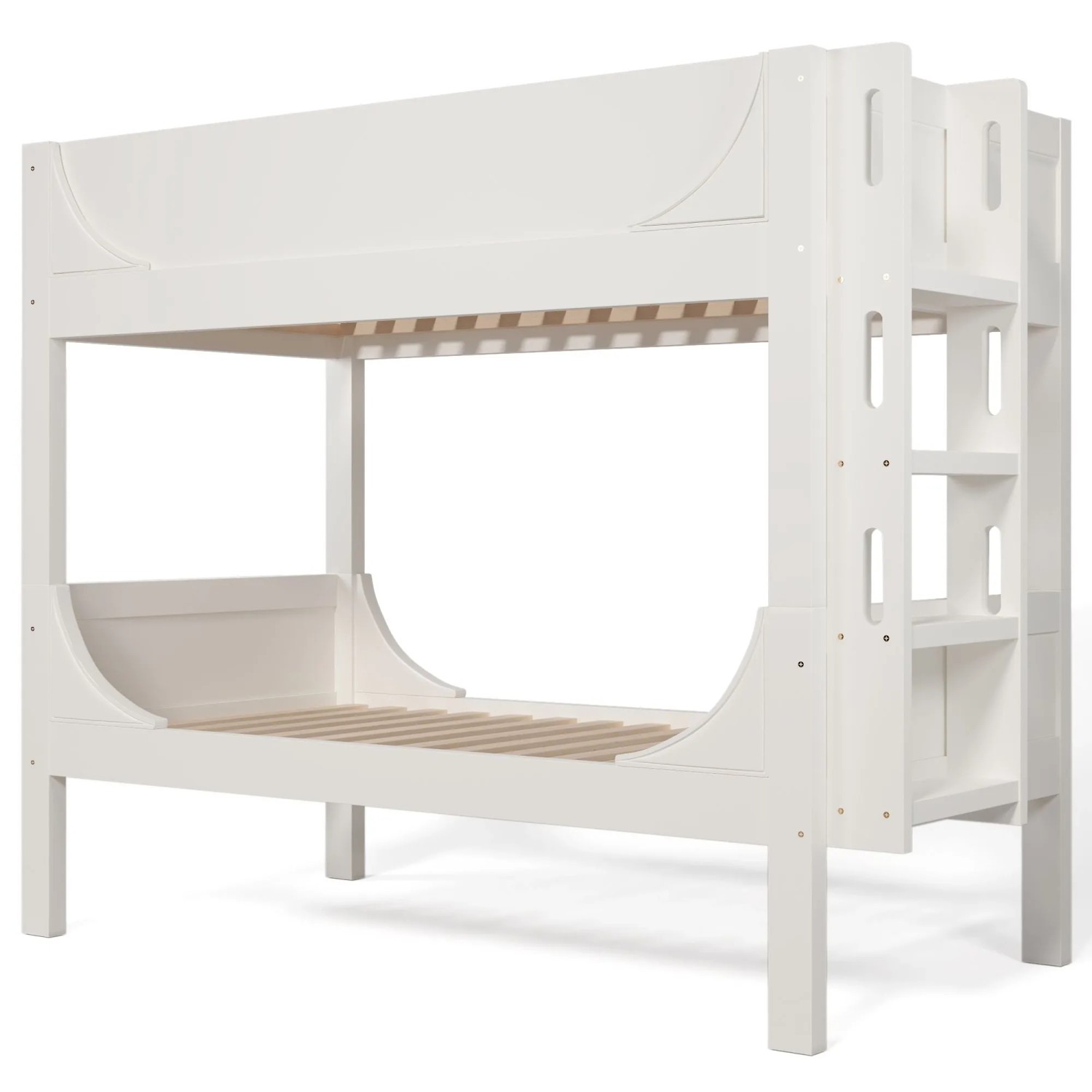 Merax Etagenbett 90x200cm Trennbar Leiter Weiß