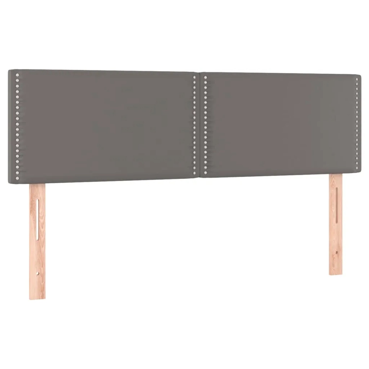 vidaXL LED Kopfteil Grau 144x5x78/88 cm Kunstleder 3121566