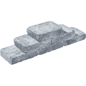 Graue Diephaus Pflastersteine Collo, 21x14x7 cm, mit gebrochenen Kanten gestapelt.