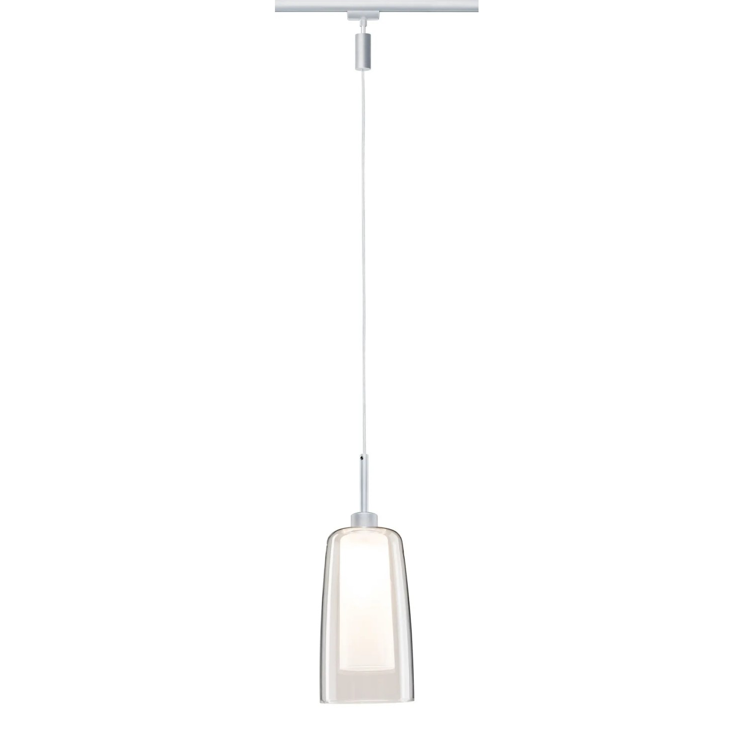 Paulmann URail Arido II LED Pendelleuchte, Chrom matt, Glas. Schienensystem-Lampe für stimmungsvolle Beleuchtung.