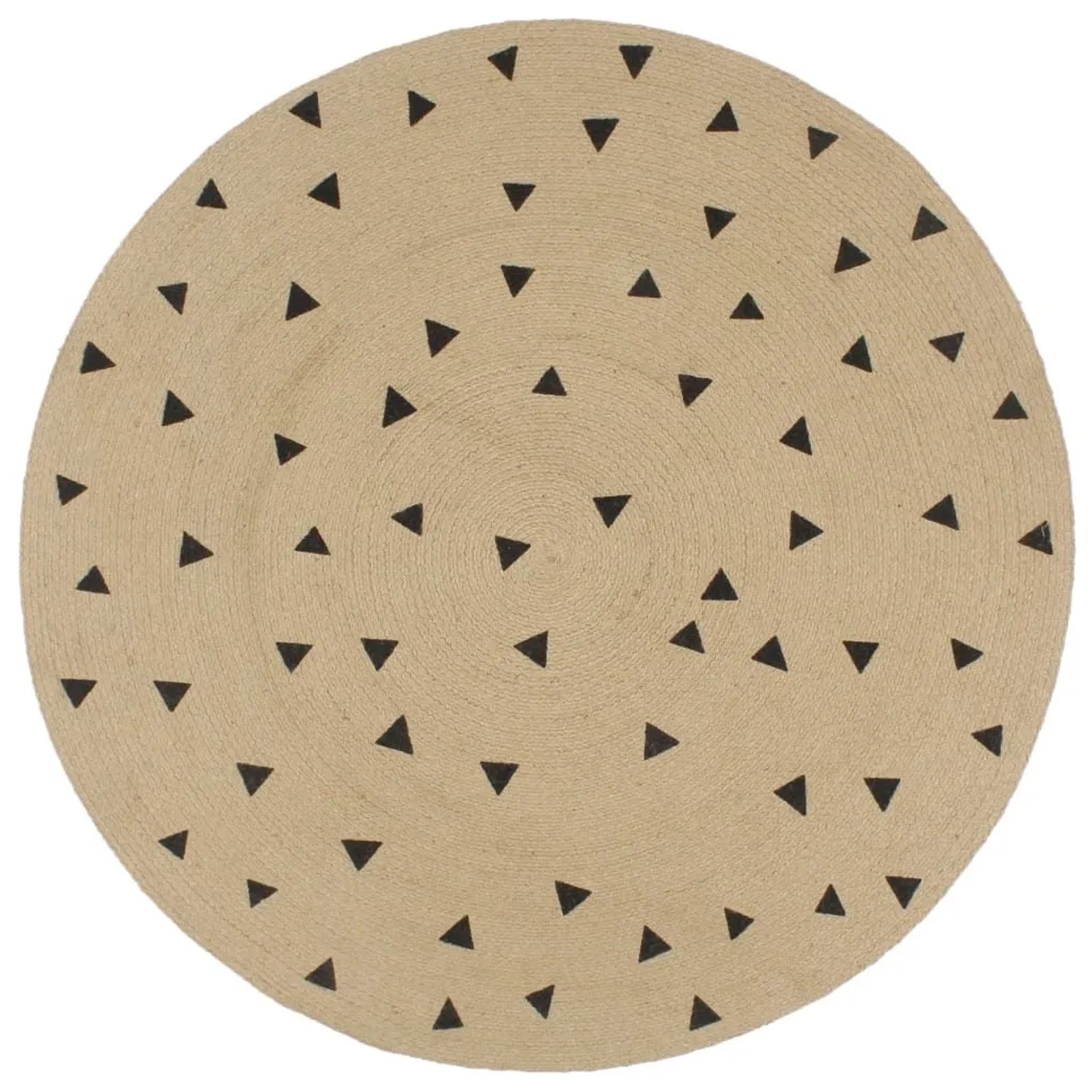 vidaXL Teppich Handgefertigt Jute mit Dreiecksmuster 90 cm 133689 günstig online kaufen