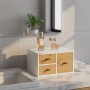 Relaxdays Schubladenbox Bambus Schwarz mit Schlaufen 15 cm x 25 cm x 20 cm 1,9 kg_5