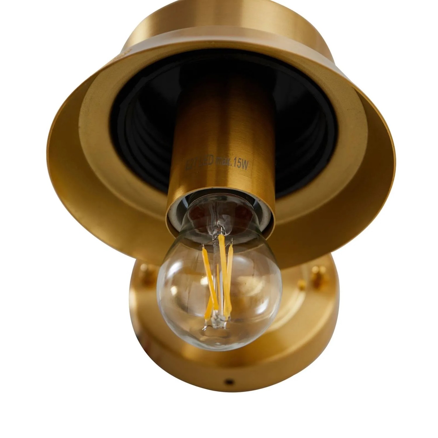 Lindby Wandleuchte Außen Laterne Adalie 10025905 Spritzwassergeschützt Landhaus Vintage Rustikal in Gold Messing aus Edelstahl 1-flammig E27_10