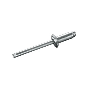 Stahl Blindniete 3,0x16 mm, Flachkopf nach ISO15979, geeignet für Innenanwendungen.