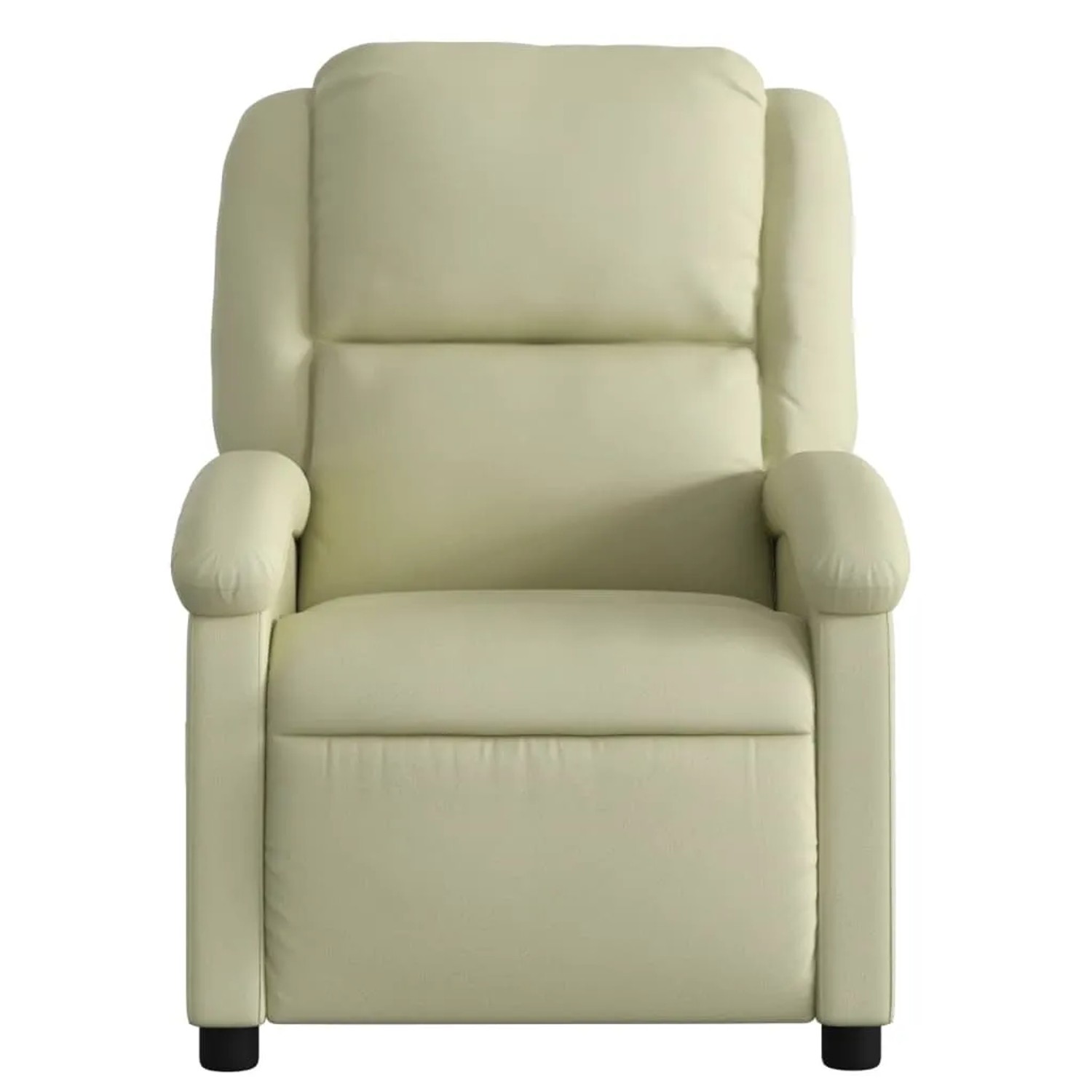 Elektrischer Massagesessel in Creme aus Echtleder, Relaxsessel für Wohnzimmer.