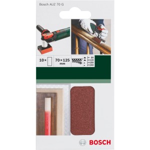 Bosch Schleifpapier-Set für AUZ 70 G, 10-teilig, für Holz, Farbe und Metall.