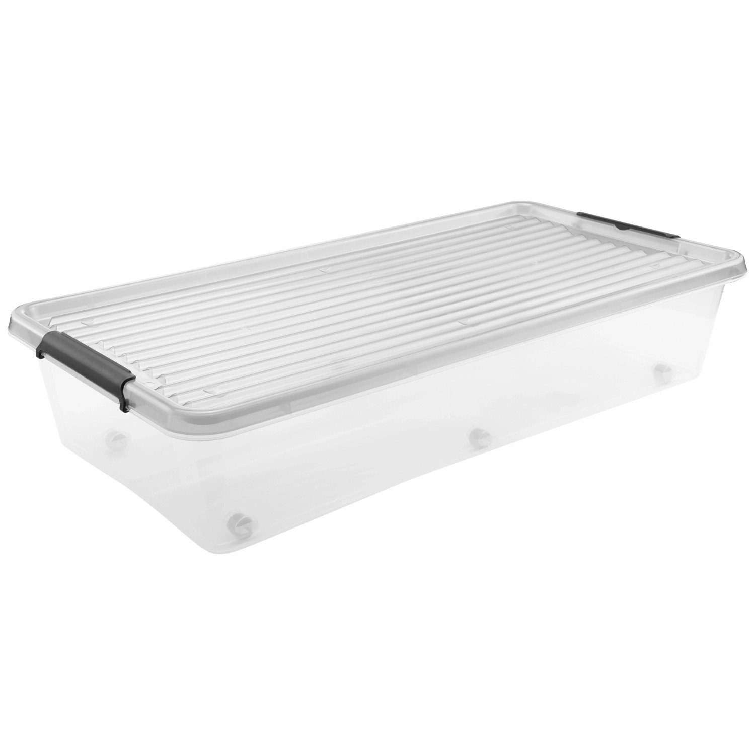 Mömax Unterbettroller Rita in Schwarz/Transparent ca. 35l