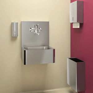 Delabie Handwaschbecken Hygiene 2 Hl. D22 MA150 Edelstahl 1.4301 sat.