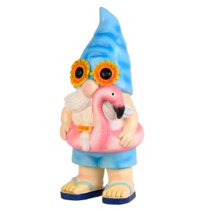 Dobar Gartenzwerg Design Flamingo Kunstharz 11 cm x 9 cm x 23 cm