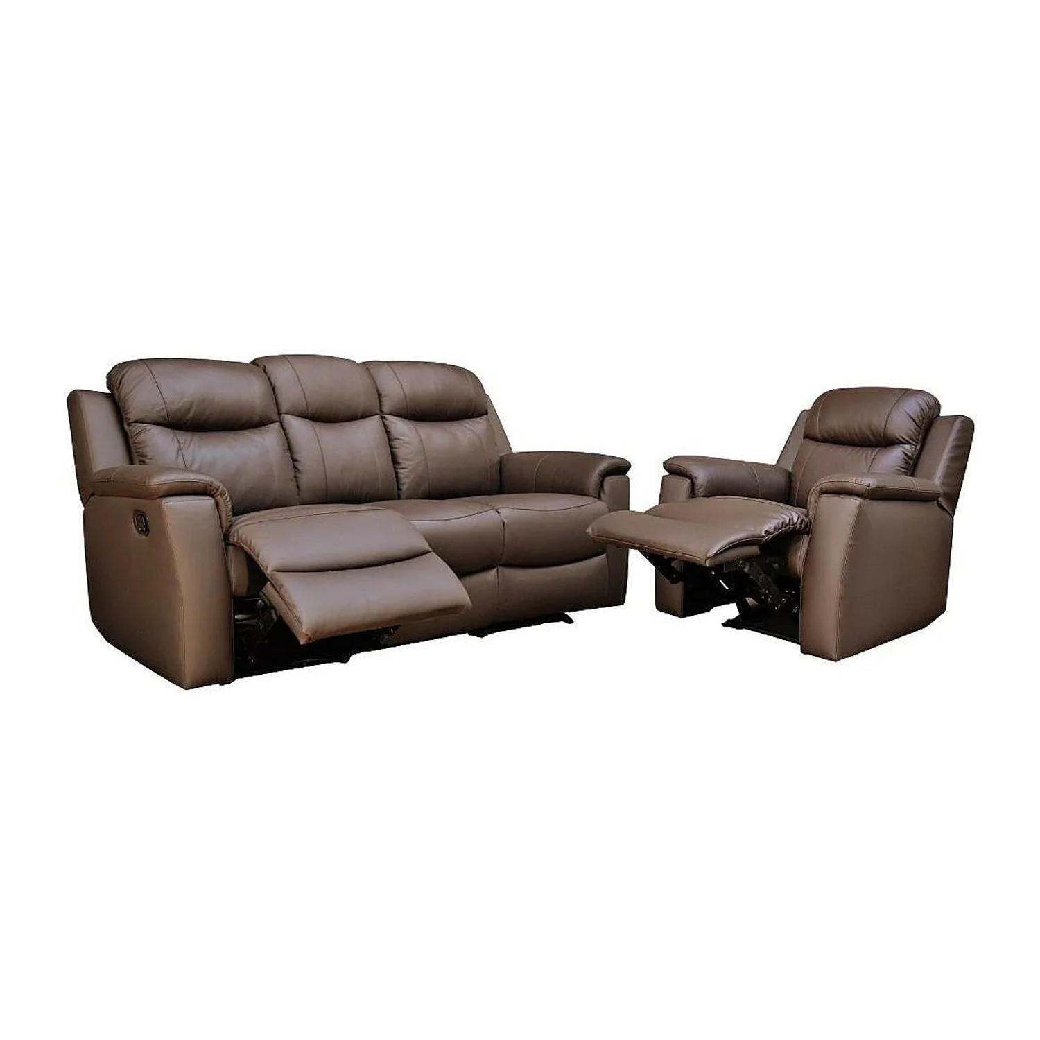 Vente-unique Couchgarnitur Mit Sessel Evasion Braun 205 cm  95 cm