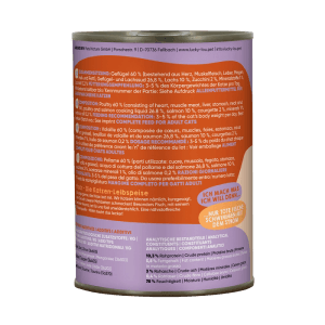 Lucky Lou Katzen-Nassfutter Adult Geflügel & Lachs, 400g Dose.