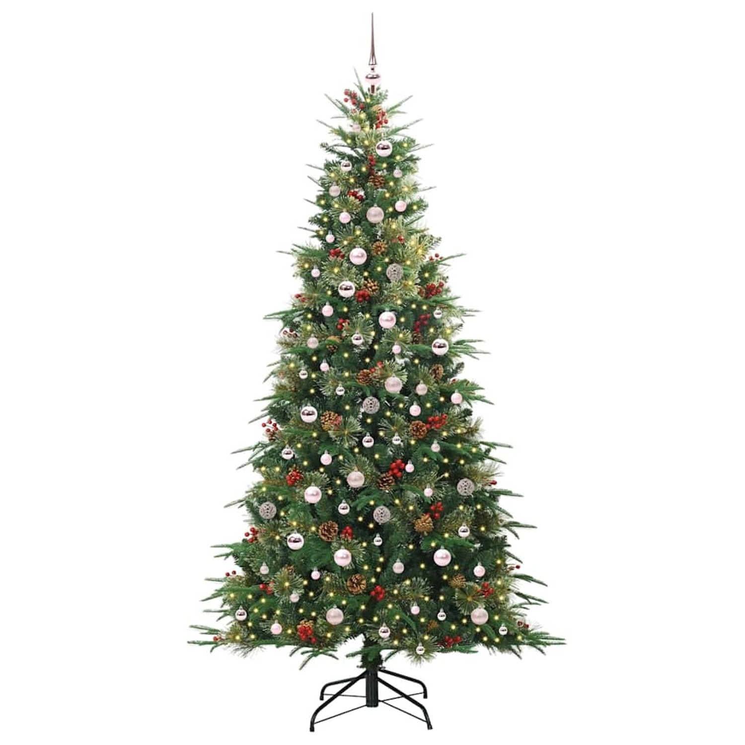 vidaXL Künstlicher Klappbarer Weihnachtsbaum Grün 240 cm PE und PVC 3397447