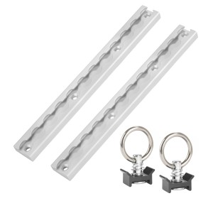 STAHLWERK Zurrschienen 2er Set mit Zurrösen, 30 cm, Aluminium Airlineschienen für Gurte.