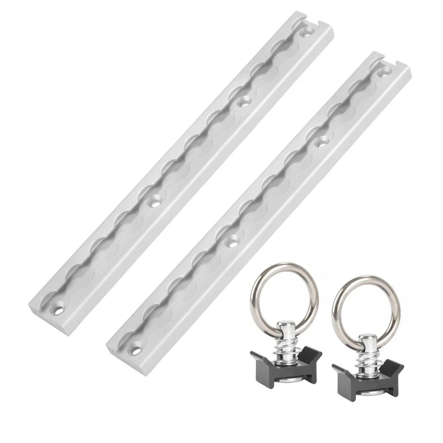 STAHLWERK Zurrschienen 2er Set mit Zurrösen 30 CM Aluminium Airlineschiene