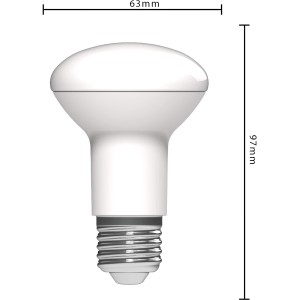 LED-Leuchtmittel E27 Pilzkopf R63, 7W, 806lm, Ø 6,3cm x 9,7cm, für angenehme Beleuchtung.