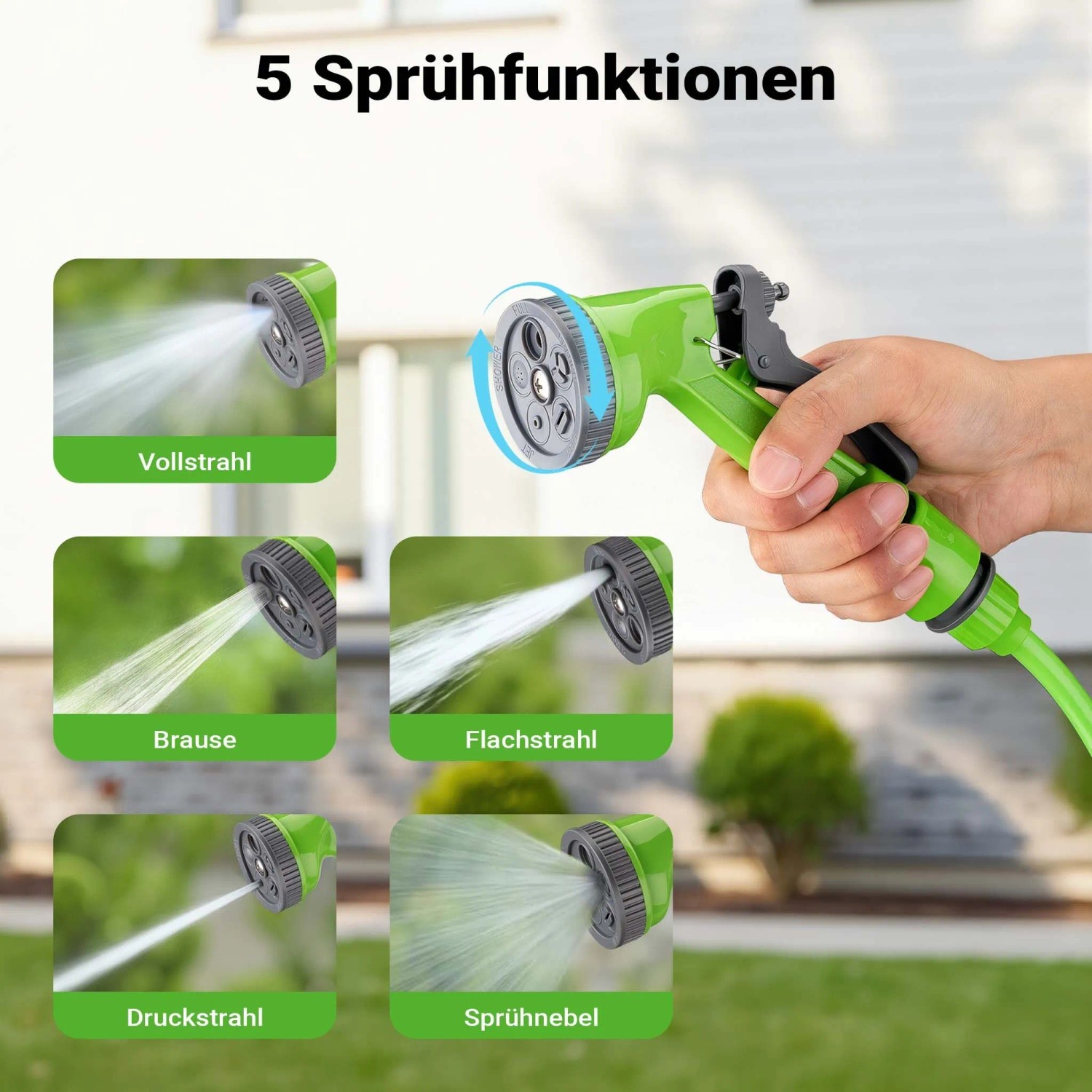 Wiltec Mini Schlauchabroller 10M Schlauchtrommel Gartenschlauch Aufroller_6