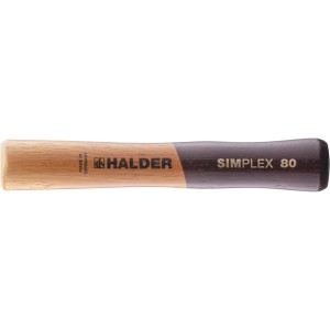 Halder Simplex Holz Ersatzstiel 80mm, hellbraun/dunkelbraun, ergonomisch geformt für Hämmer.