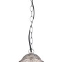 Silbergraue Globo Pendelleuchte mit bunten Acrylkristallen, 270x1200mm. Dekorative Hängeleuchte für Innenräume.