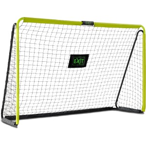 EXIT Tempo Fußballtor aus Stahl, 240x160cm, grün/schwarz. Robustes Tor für Garten oder Bolzplatz.