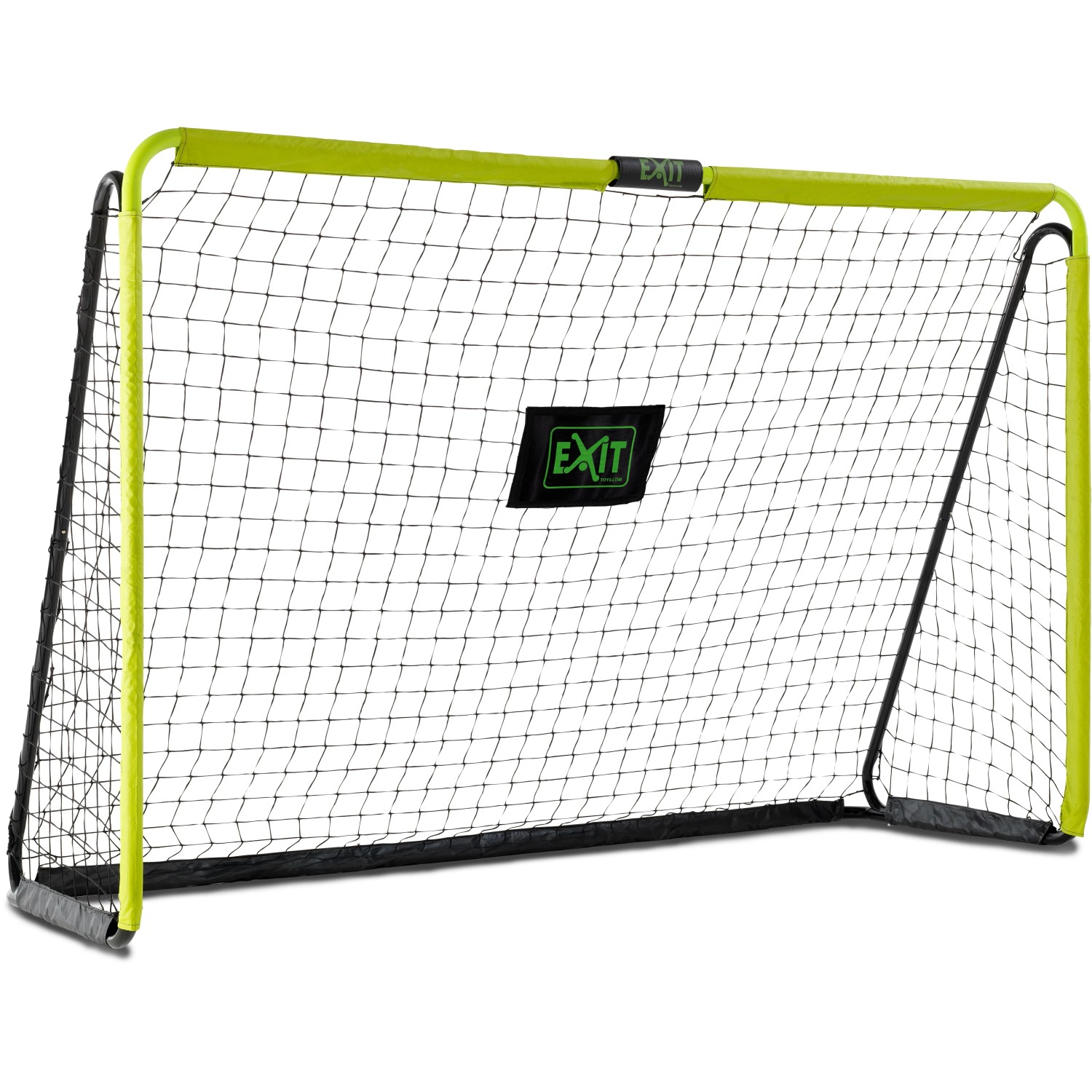EXIT Tempo Fußballtor aus Stahl, 240x160cm, grün/schwarz. Robustes Tor für Garten oder Bolzplatz.