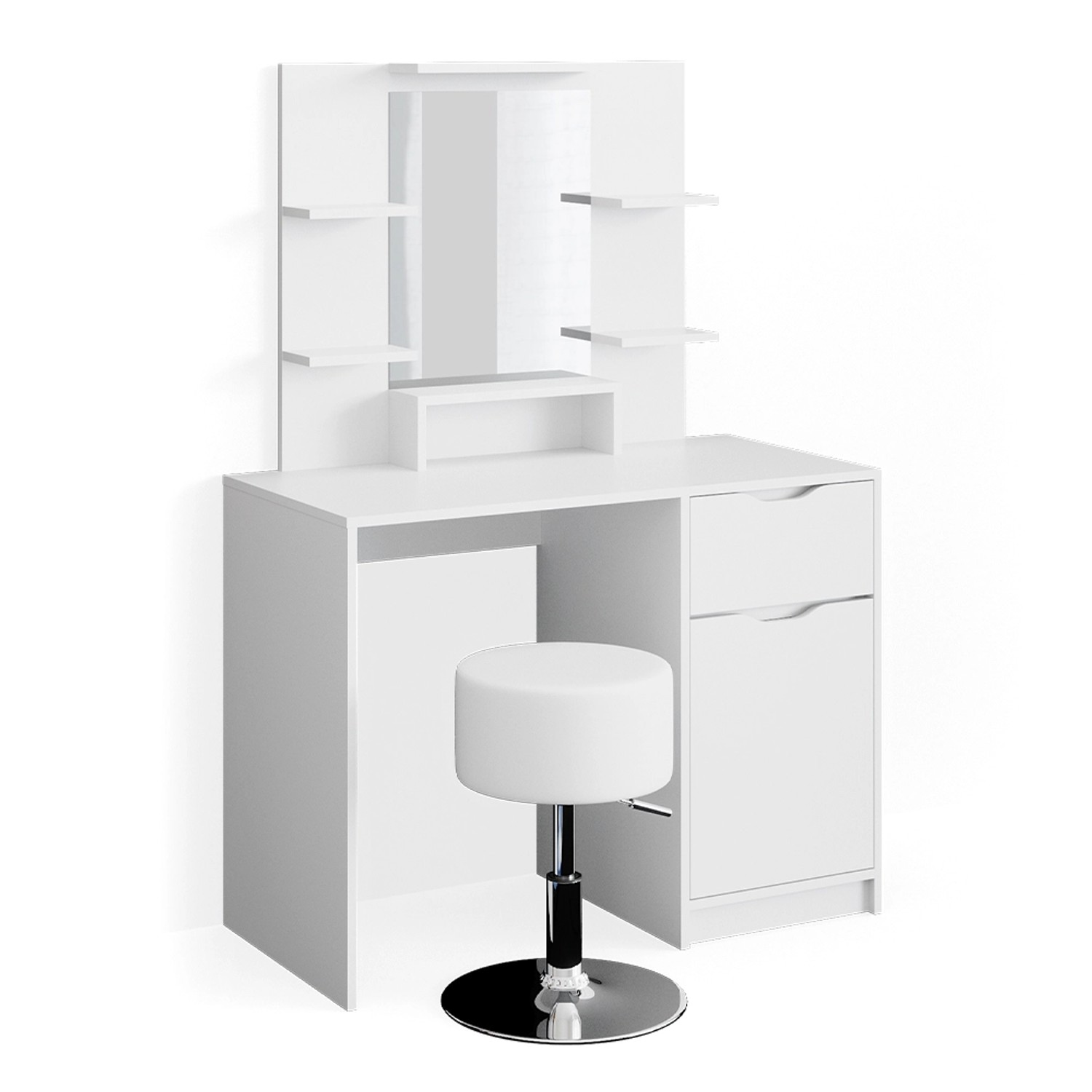 Vicco Schminktisch Ruben Little Weiß 100 cm mit Hocker günstig online kaufen