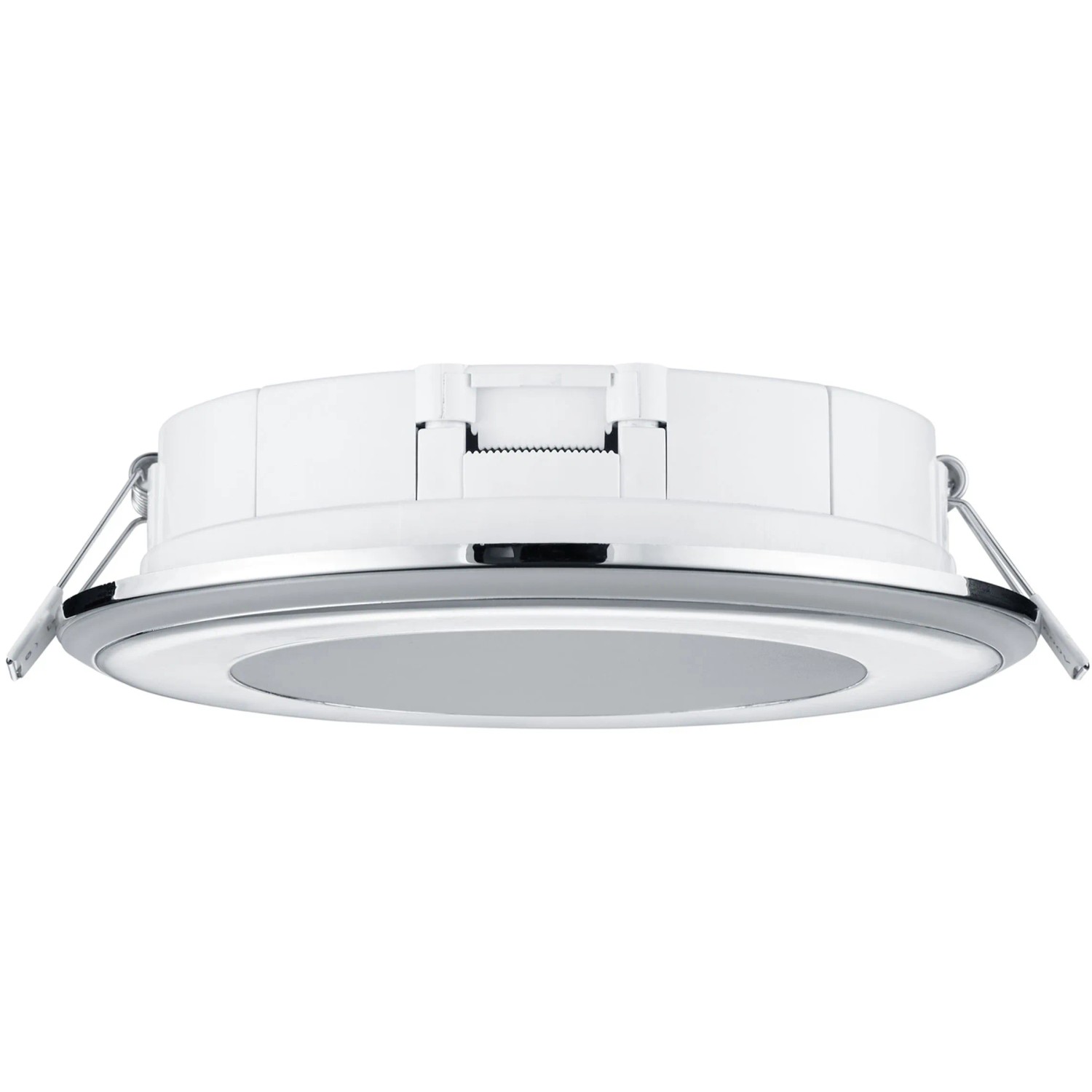 Trio LED Einbauspot Aura, 10W, Chrom. Runde LED Lampe für die Deckenmontage.