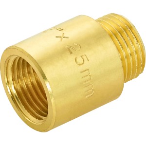 Hahnverlängerung aus Messing, 18,6 mm x 21 mm, 25 mm lang, für Gewindefittings.