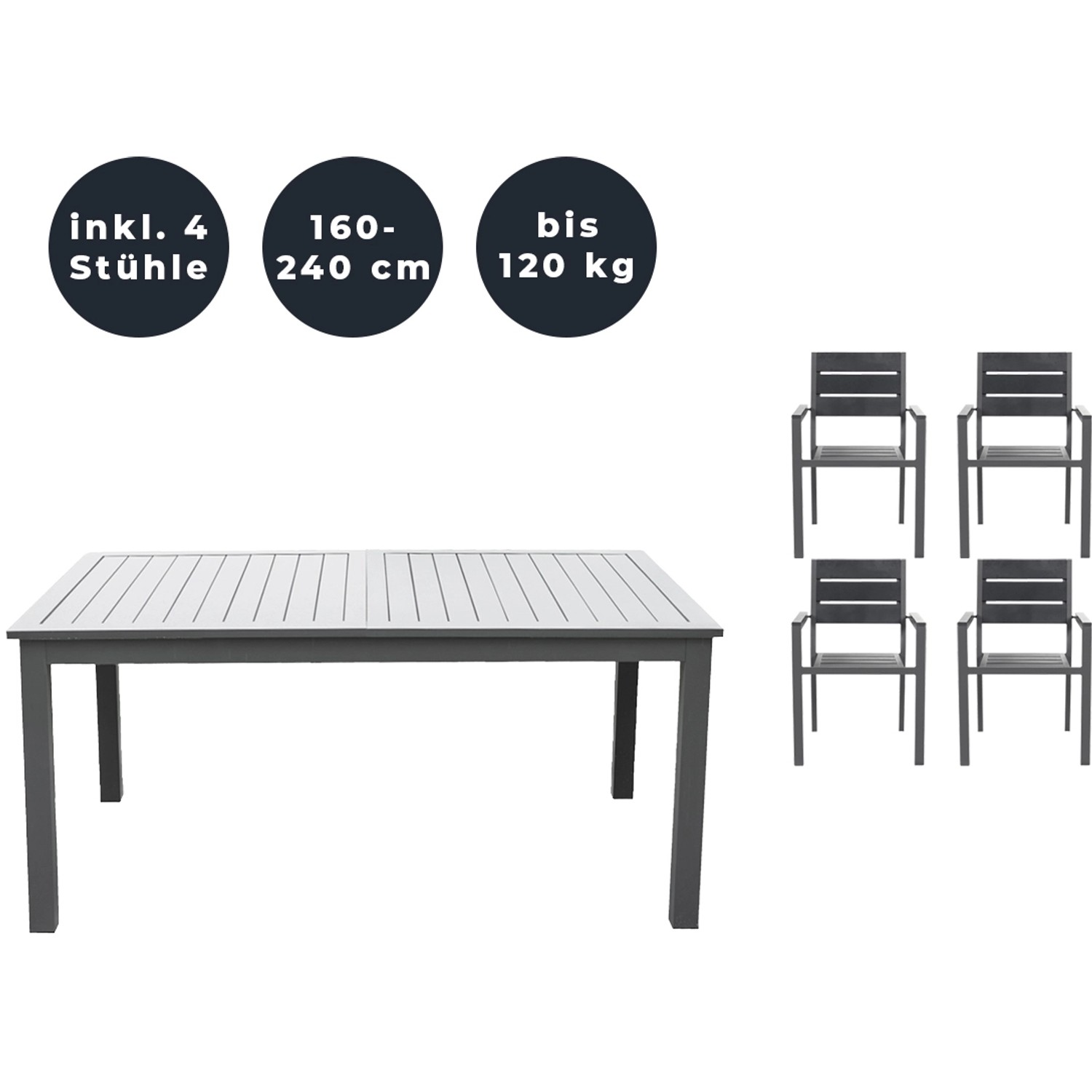 Home Deluxe Sitzgruppe Casa Madera 4-tlg. günstig online kaufen