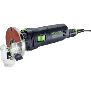Festool Kantenfräse OFK 500 Q-Plus R3, schwarz-grün, mit transparentem Schutz. Präzises Handwerkzeug für Kantenfräsen.