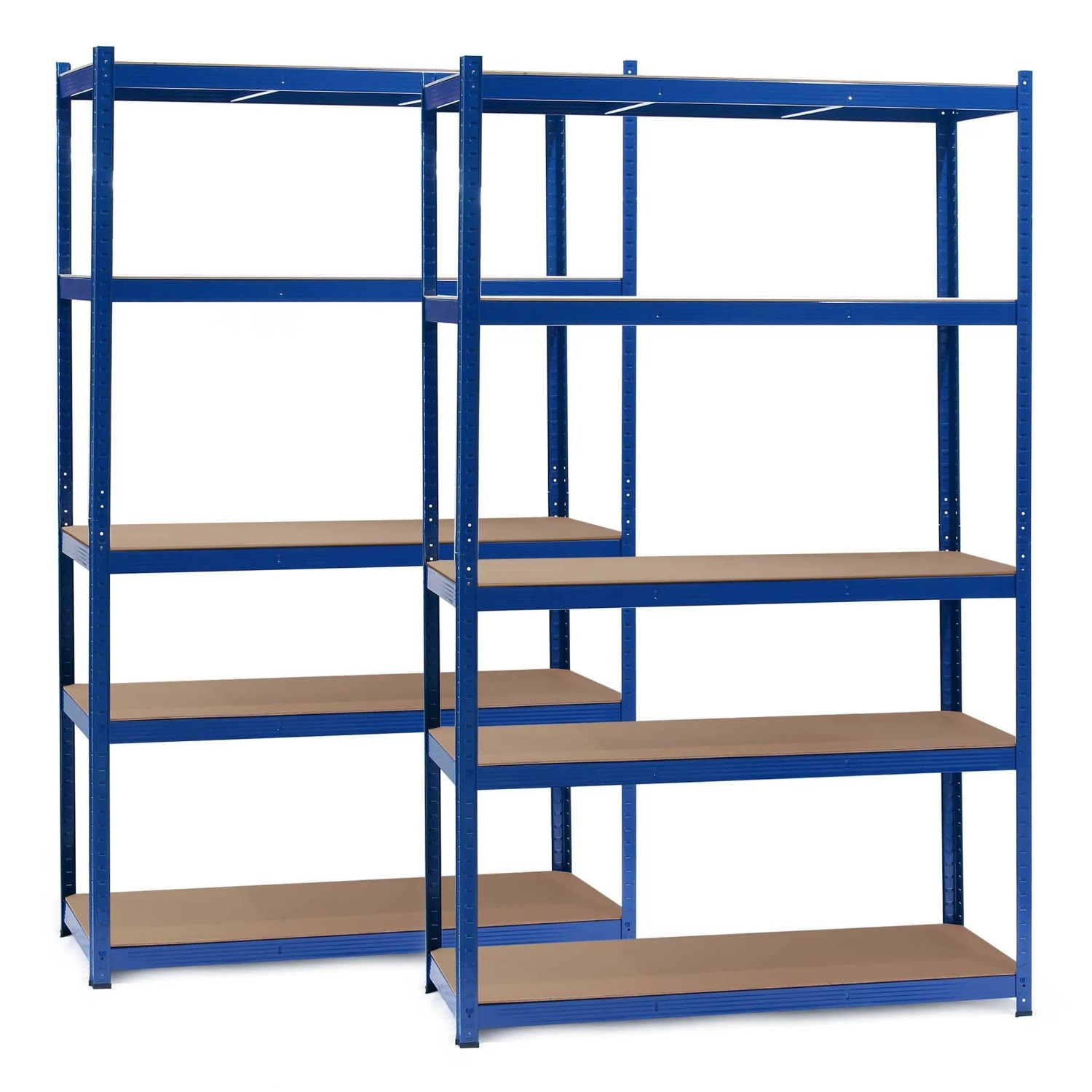Wiltec Set 2X Schwerlastregal 120X50X200Cm 175Kg Steckregal Blau Werkstattregal