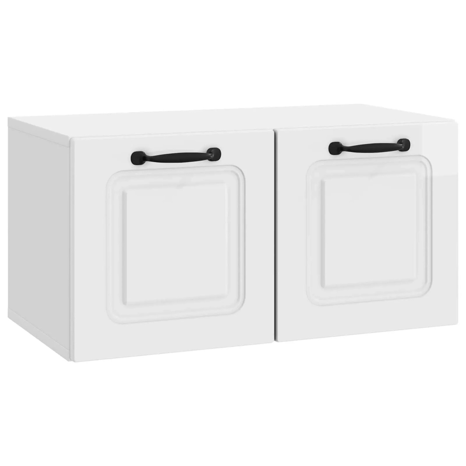 vidaXL Wandmontierter TV-Schrank Hochglanz Weiß 59,5 x 31 x 30 cm 899389