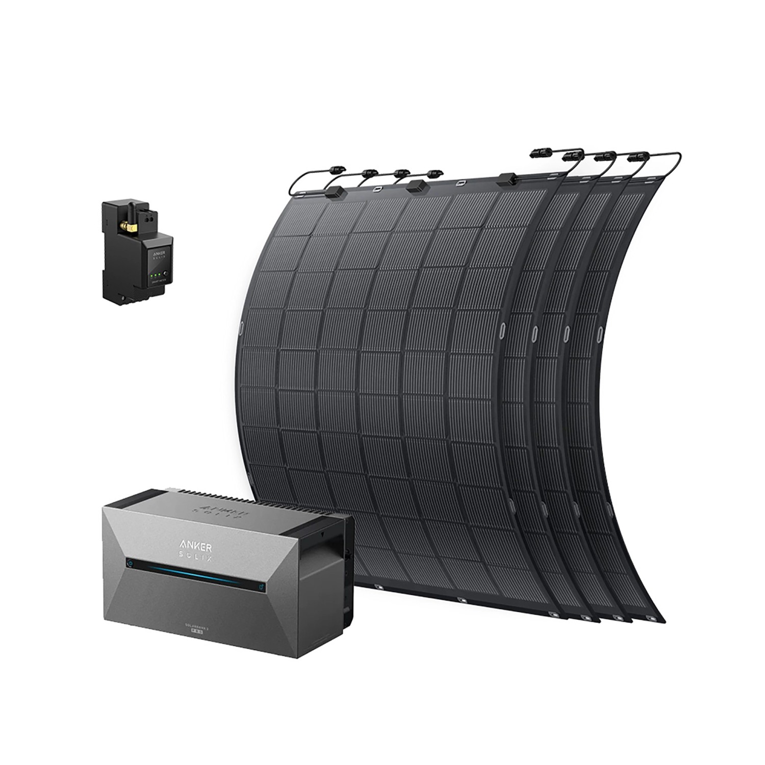 Anker Solix Balkonkraftwerk-Set Solarbank 2 E1600 Pro 900 W inkl. Smart Meter