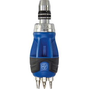 Kompakter LUX Schraubendreher-Set Stubby 14-in-1 mit verschiedenen Bits.