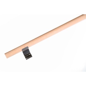 Handlauf Komplettset Buche, 40 mm x 1500 mm, mit Halterung.