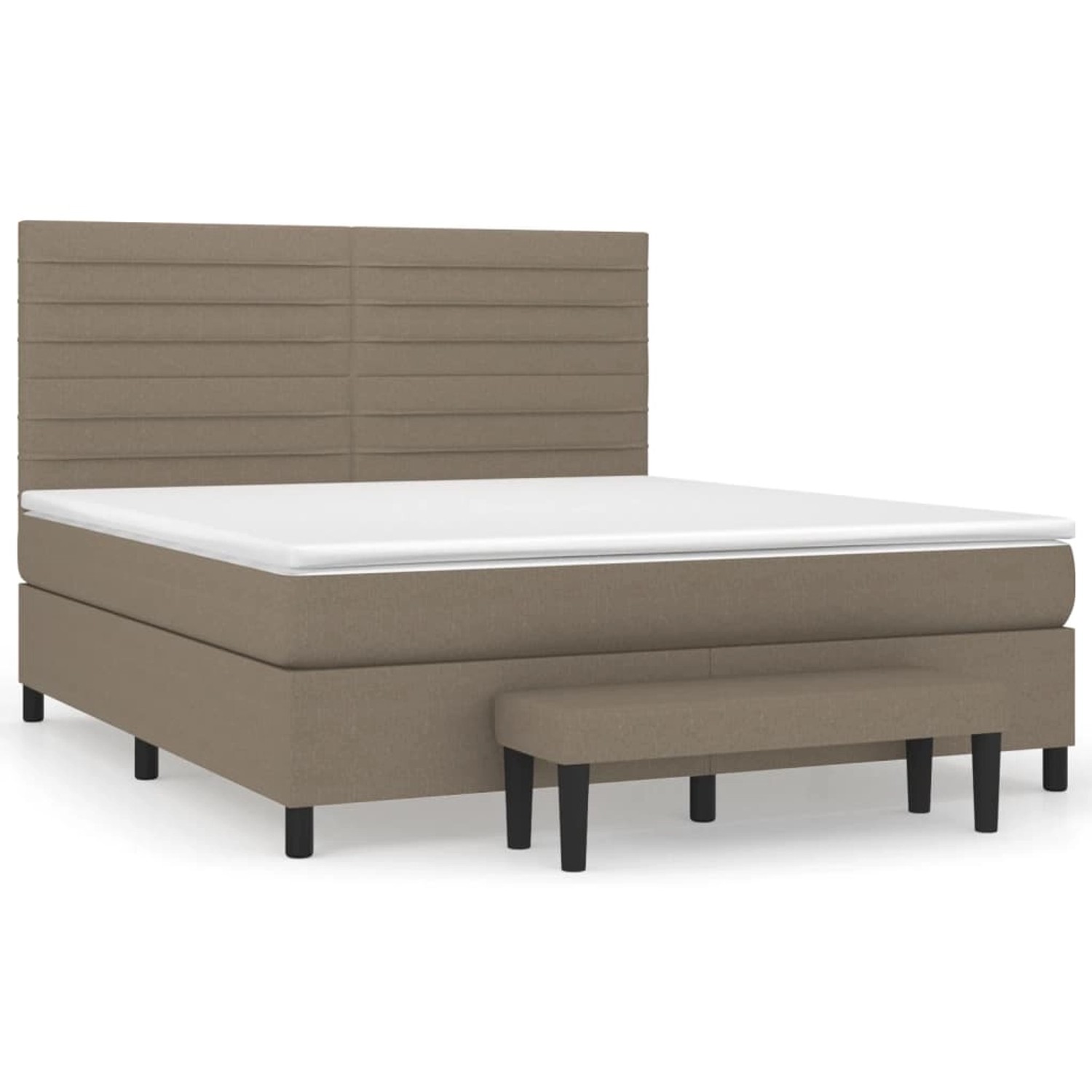 vidaXL Boxspringbett mit Matratze Taupe 160x200 cm Stoff1468704 günstig online kaufen