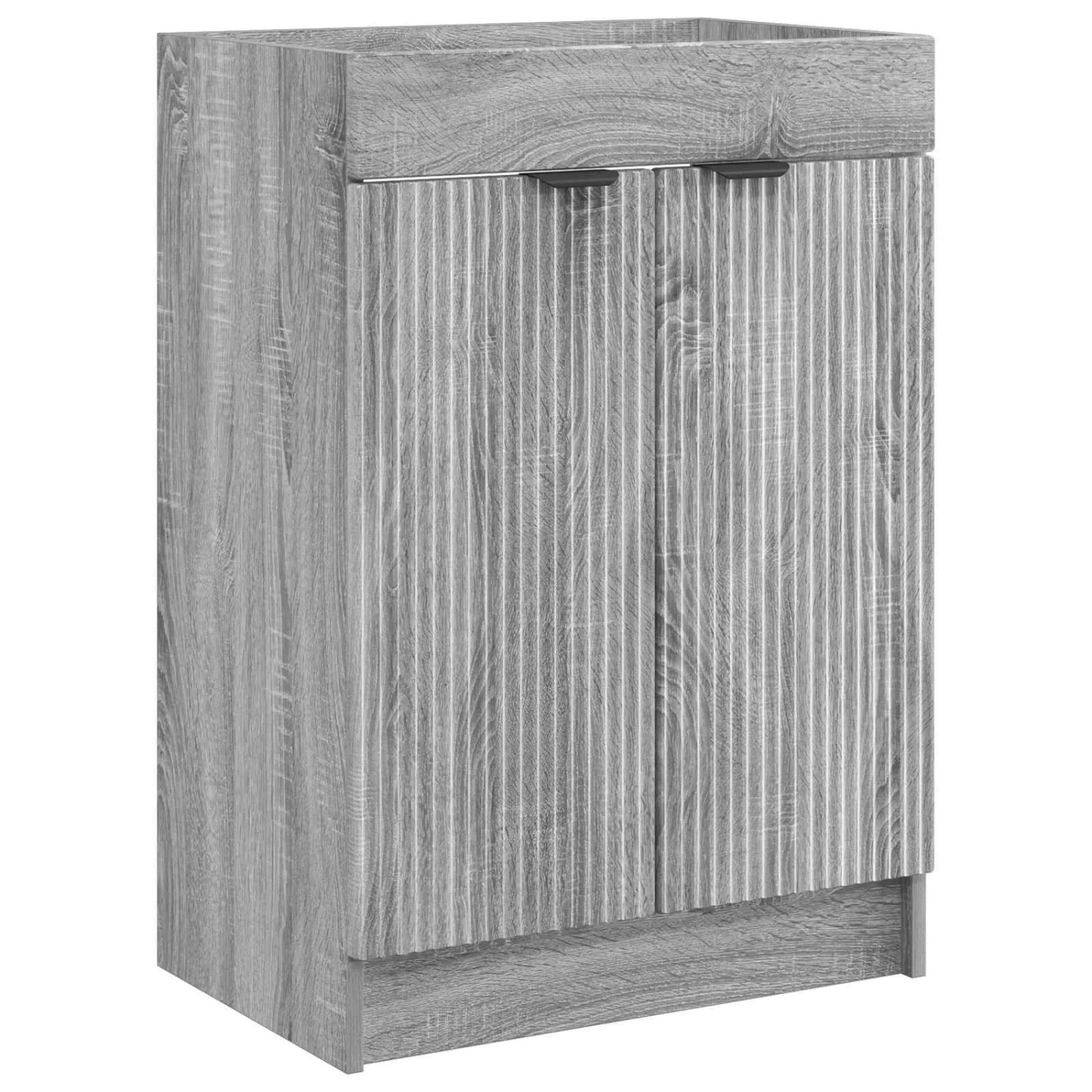 vidaXL Unter dem Waschbecken Badschrank Sonoma-Grau 56 x 37,5 x 81 cm 890100