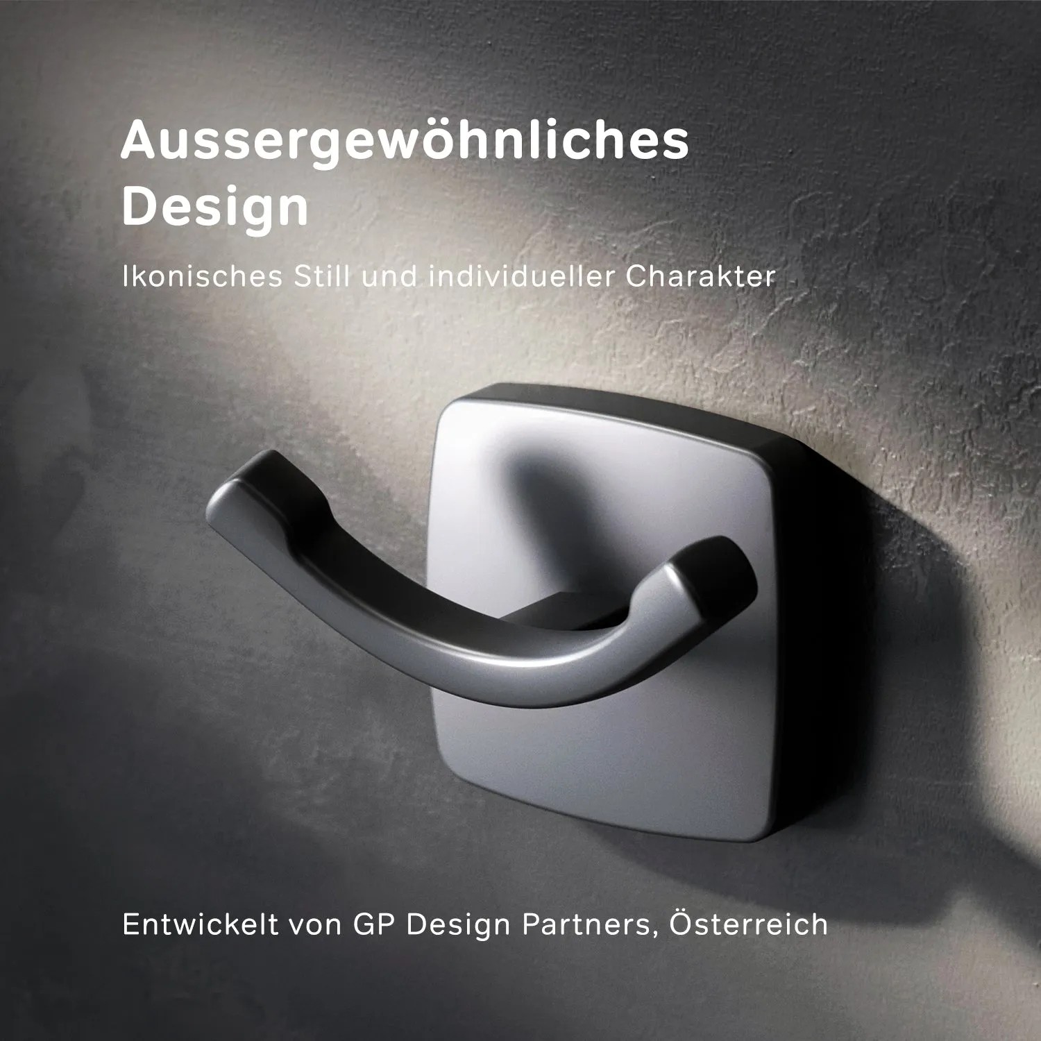 AM.PM Handtuchhaken Gem Schwarz, moderner Haken für Bad & WC.