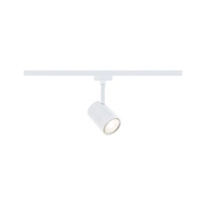 Paulmann URail LED-Schienenspot Luxe in Signalweiß, dimmbar, mit leuchtendem Zylinderkopf an Schiene. Für LED-Schienensysteme.