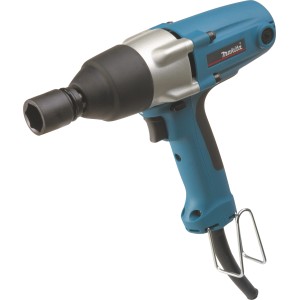 Makita Schlagschrauber TW0200J, blau/silber, mit robustem Getriebe für Schraubarbeiten.
