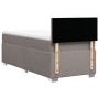 Boxspringbett Taupe 100x200 cm mit Matratze und Kopfteil.