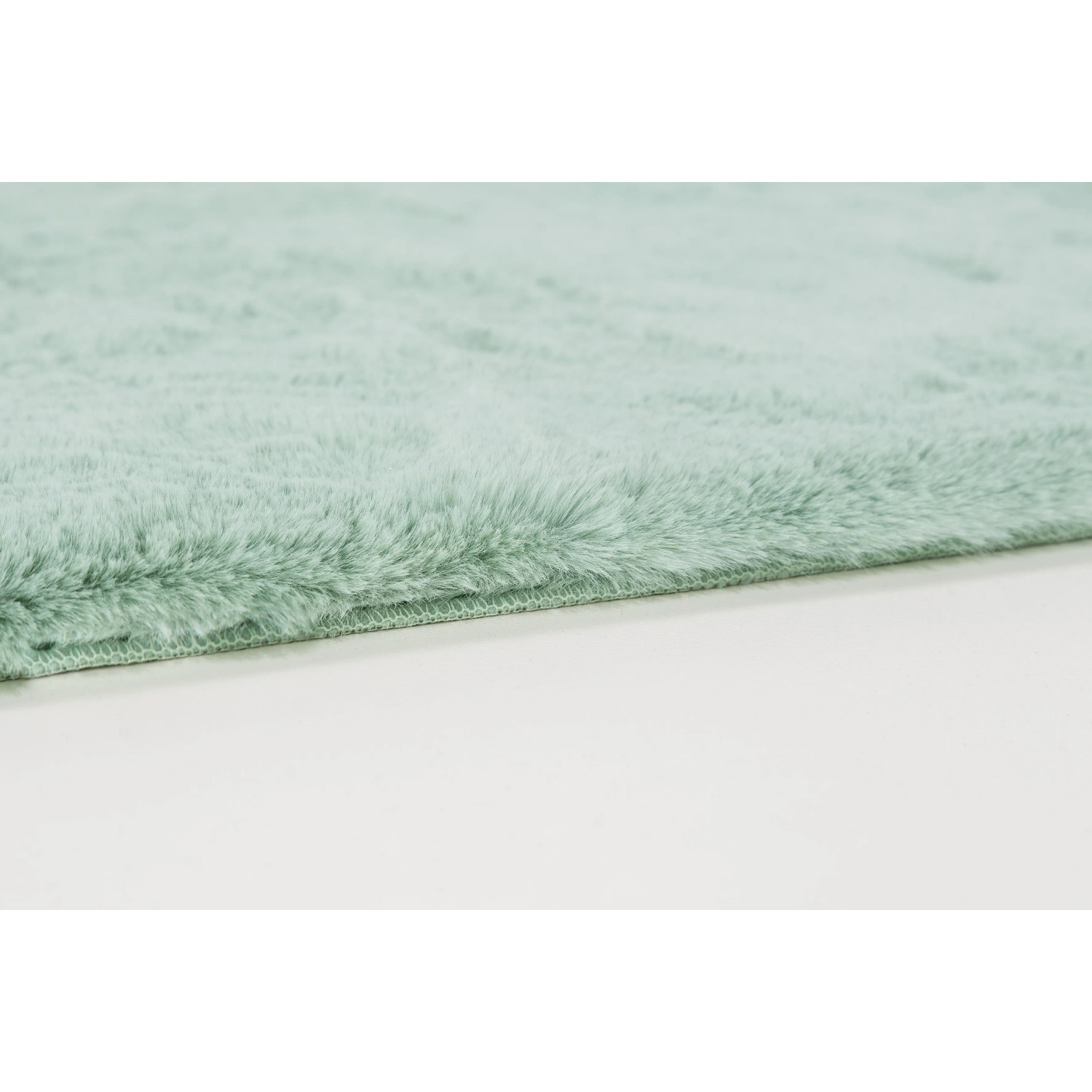 Detailaufnahme: Schöner Wohnen Badteppich Bali in Mint, 67x110 cm, flauschige Textur.