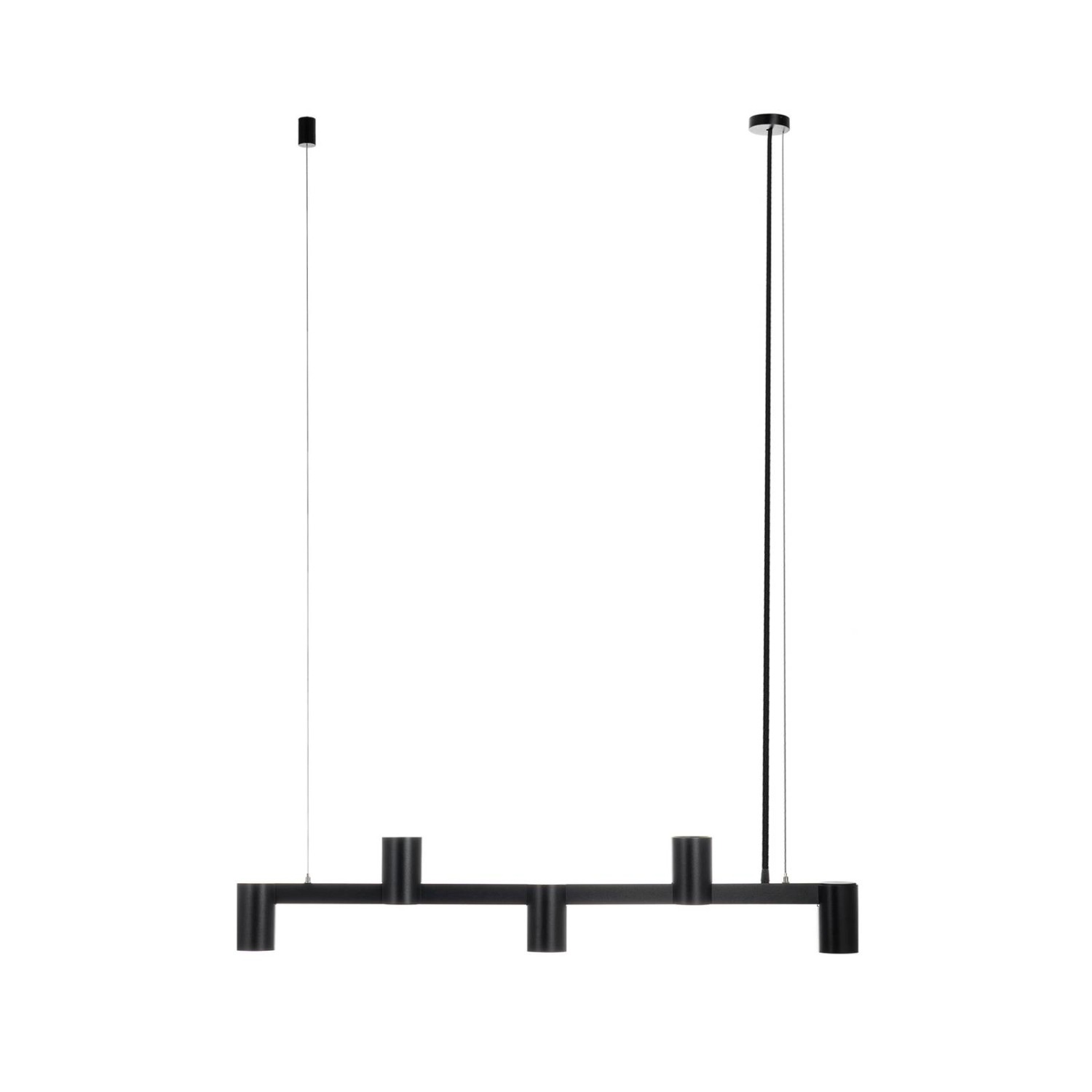 Arcchio Pendelleuchte Brinja 10008699 Modern in Schwarz aus Aluminium 5-fla günstig online kaufen