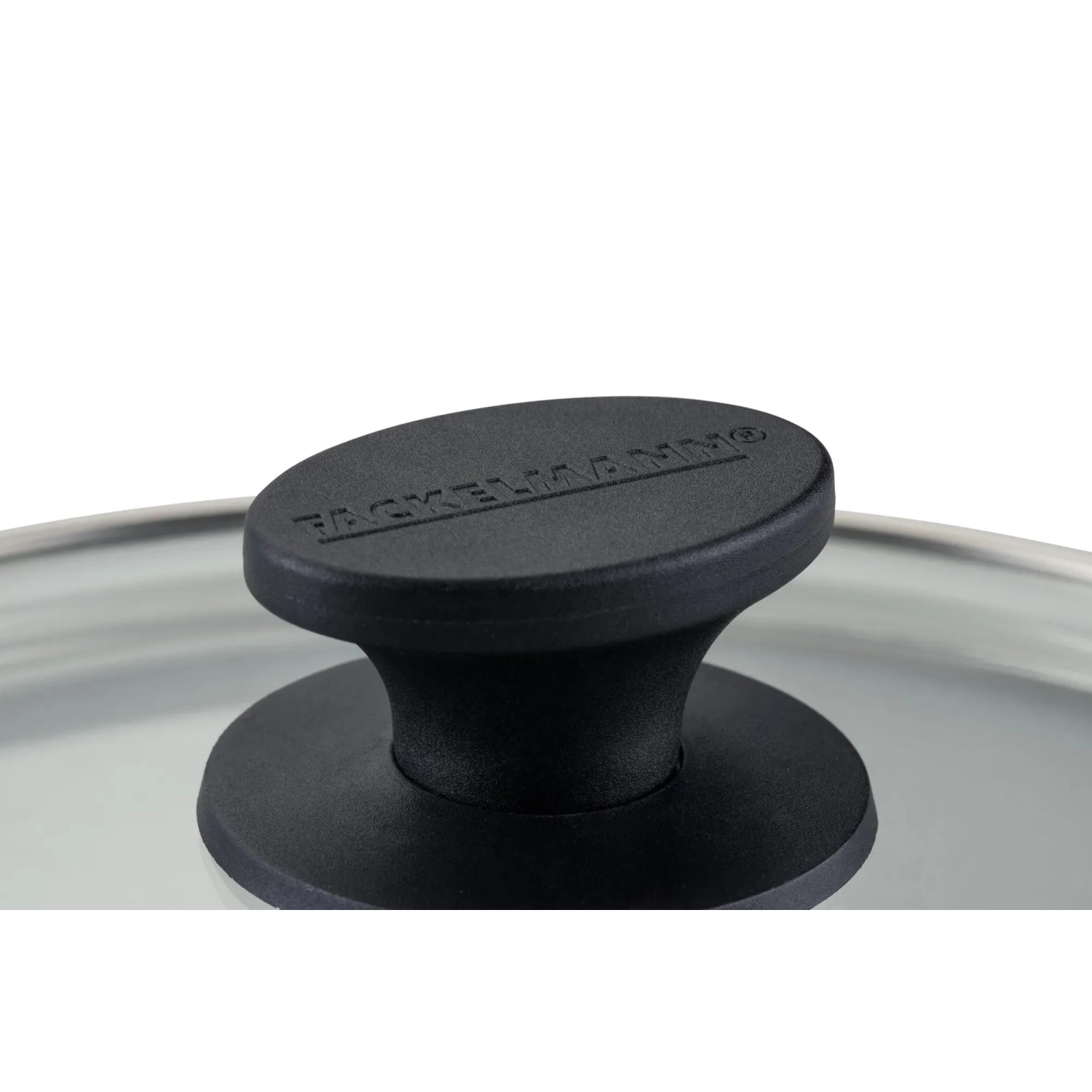 Fackelmann Pfannendeckel aus Glas, 20 cm, mit schwarzem Griff. Passend für Töpfe & Pfannen.